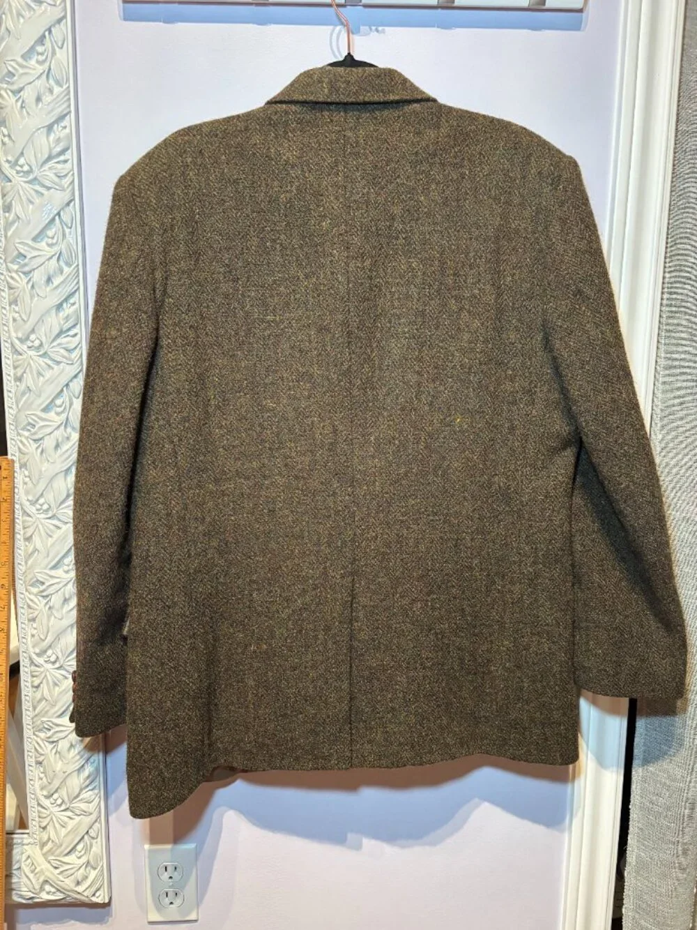 Vintage Harris Tweed Green Wool Jacket in 42 Regular - Picture 7 of 8